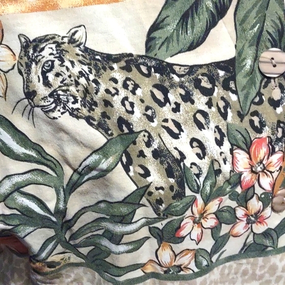 Leopard Tropical Button Down Shirt - Picture 8 of 12